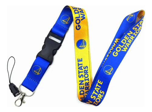 Nba Warriors Golden State Lanyard Cordón Porta Llaves