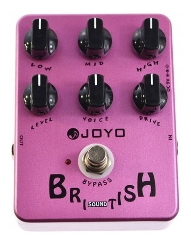 Pedal De Efecto Joyo Vintage British Sound Jf-16  Rosa