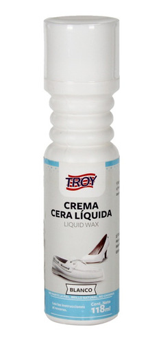 Crema Cera Liquida Calzado Zapato Tenis Piel Blanco Troy Ebl