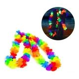 60 Collares Hawaianos Fluorecentes Neon Fiesta Luz Uv Negra