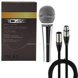Microfono Dinamico Profesional Metal Cromado Cable Voces Pro