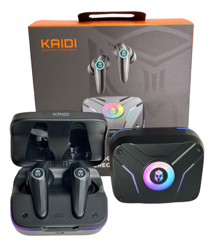 Fone Ouvido Stereo Luz De Led Rgb Gamer Wireless Kd-g1