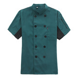 Chaqueta Chef Manga Corta Bolsillos Botones Cook Chic