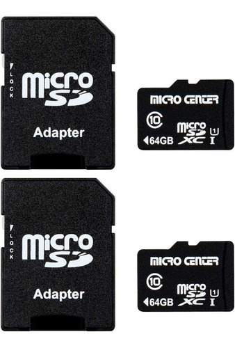 Tarjeta De Micro Sd Inland, 64gb/2 Pack/con Estuche