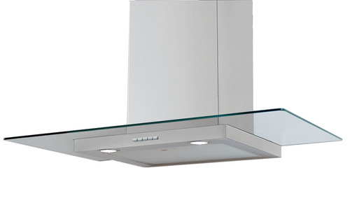 Campana Cocina Pared Cristal Plano Ch Miami 90 Cm Acero Inox