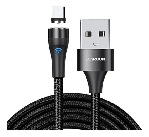 Cable De Carga Magnetico Micro Usb Joyroom 1 Metro S-1021x1 Color Negro