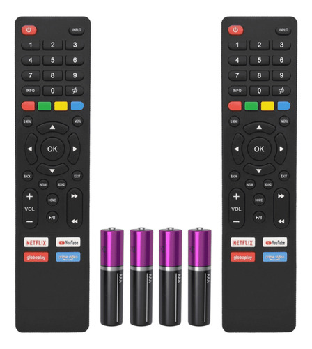 Kit 2 Controle Compatível Multilaser Smart Tv Tl012 11 30 20