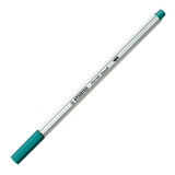 Caneta Pincel Stabilo Pen 68 Brush Azul Turquesa Lettering 5