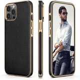 Funda Para iPhone 13 Pro Max Negro Cuero Delgada