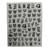 Stickers Autoadhesivos Uñas Tattoo Unicornio Animal Nail Art