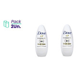 Pack X2u Antitranspirante Roll On Dove Invisible Dry 50 ml