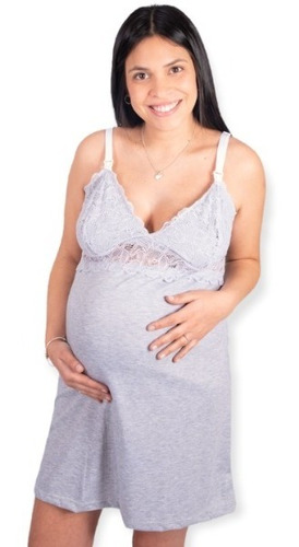 Camisón Maternal Lactancia Embarazada Encaje 