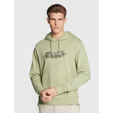 Sudadera Manga Larga Con Capucha Verde Calvin Klein