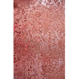 Cortina Metalizada Quadrada Painel Shimmer Wall Rose Gold