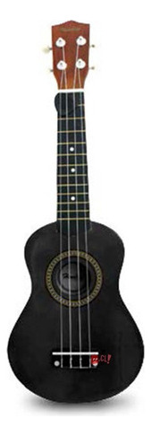 Ukulele 21 Pulgadas Con Funda Y Uñeta Color Negro - Ps