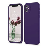 Carcasa Full Silicona Cubre Cámaras Para iPhone 11 (2 Cámaras) - Color Morado