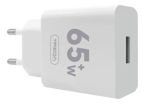 Cargador Ficha Usb Carga Rapida 65w Blanco 20v Treqa Dimm