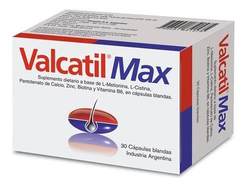 Valcatil Max X 30 Caps. Para La Caida De Cabello