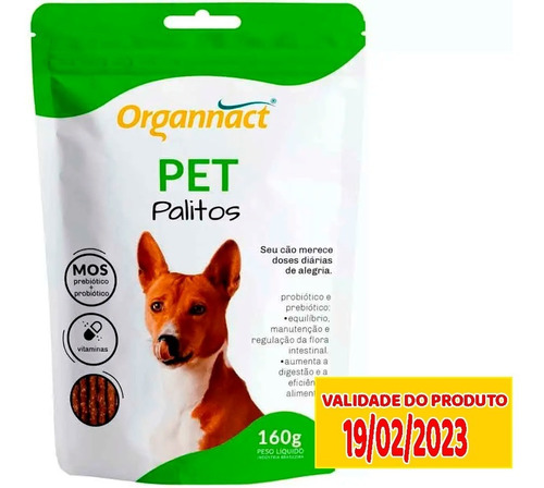 Pet Palitos Probiotico 160g Organnact 160 G Sache Petshop