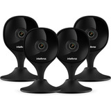 4 Câmeras Wifi Imx C Black Intelbras Mibo Ip Full Hd Preta