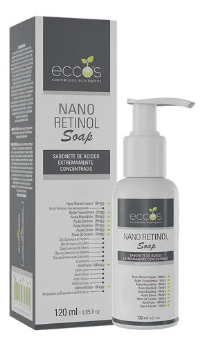 Sabonete De Ácidos Clareador Nano Retinol Soap 120ml Eccos