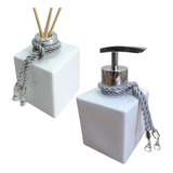 Kit Lavabo Aromatizador Cubo Sabonete Líquido Luxo