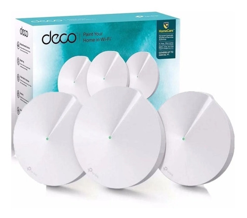 Kit 3 Roteador Wifi Tp-link Rede Mesh Ac1300 Mbps Deco-m5