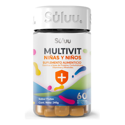 Súluu Multivitaminico Niños | Gomitas | Sistema Inmunológico Fuerte | Protección | Vitaminas Para Niños Inositol, Calcio, Magnesio, Yodo, Zinc, Vitaminas B12, B3, B3, B5, B6, B9, C, A, E. Sin Gluten | MercadoLibre