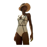 Traje De Baño Completo Bañador Halter Monokini Vintage 