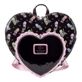 Loungefly Mini Backpack Valfré Bad Bettie Tattoo Heart Color Negro