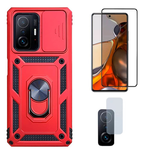 Funda Uso Rudo Para Xiaomi Poco Redmi + Kit 2 Micas Cristal