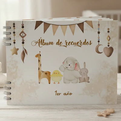 Libro De Recuerdos Fotos Álbum Nuestro Bebé 1 Año Regalo | Meses sin interés