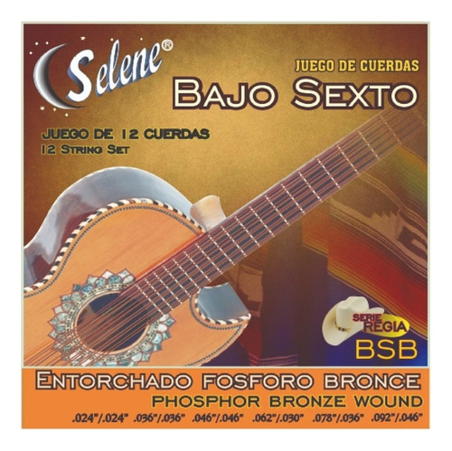 Set De Cuedas P-bajo Sexto Selene Bronce Mod Bsb