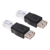 2x Convertidor De Red Ethernet Rj45 Macho A Usb2.0 Hembra