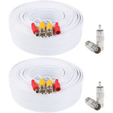 Set De 2 Cables De Camara De Seguridad De Video - 200 Pies