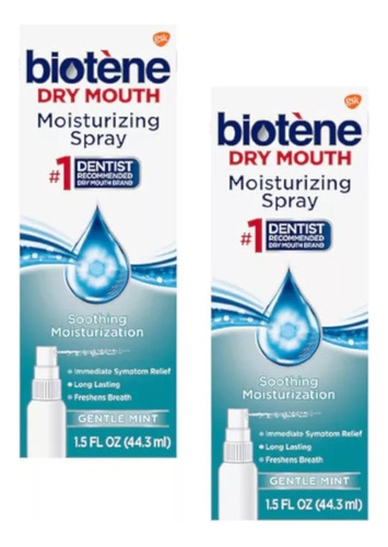 Biotene Dry Mouth Moisturizing Spray 44.3ml 2 Pack Americano