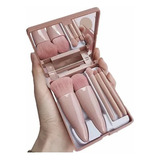 Set Juego De Brochas De Maquillaje Con Espejo  Estuche Mini