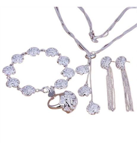 Conjunto Joyas Románticas Plata 925