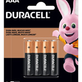 Pilha Duracell Alcalina Palito Aaa Mn2400 Cartela C/4 Un