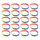 Set De Brazaletes De Silicona Rainbow X10 Pride