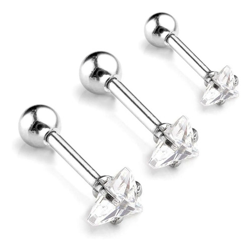 Aros Mujer Helix X3 Piercing De Acero Quirúrgico Aritos 