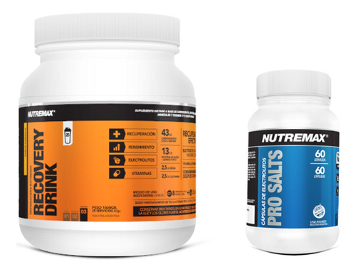 Combo Recovery Drink 1,5kg + Pro Salts X60 Serv Nutremax