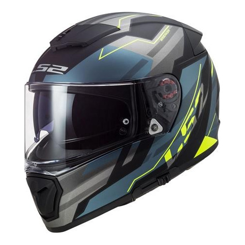 Casco De Moto Ls2 Ff390 Breaker Ff390 Beta Cobalto/ Amarillo