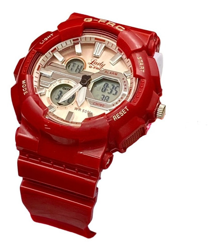 Reloj Para Mujer Lady Hora Digital Analoga Sumergible +envio