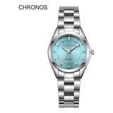 Reloj Chronos Luxury Quartz Impermeable Para Mujer