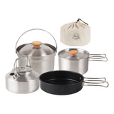 Juego De Utensilios De Cocina Kettle Travel Steel Set De Acc