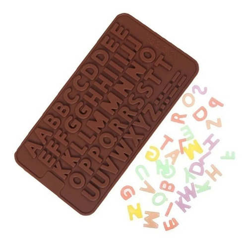 Molde Silicona Abecedario Letras Fondant Chocolate 