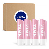 Nivea Shimmer Lip Care 0.17 Onza Cardado Pack Paquete De 4