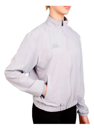 Campera Kappa Swendy Training Mujer Gris Jj deportes