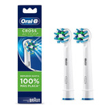 2 Repuestos De Cepillo Electrico Dientes Oral-b Cross Action